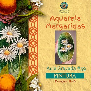 Aula gravada - Pintura - Aquarela margaridas #59