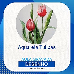 Aula gravada - Desenho - Aquarela Tulipas #69