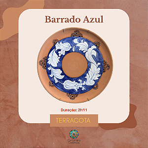 Aula gravada - Pintura - Terracota Barrado Azul