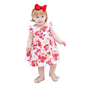 Macacão Bebê Menina Natal Catarina 100% Algodão com Tiara - Mundo Nina Kids  - A Sua Loja de Roupa de Bebê e Kids feminino