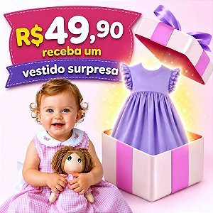 Vestido Bebê e Infantil 100% Algodão - SURPRESA