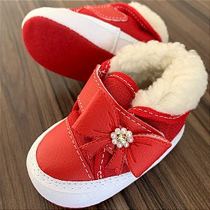 Tênis Bebê de Lã - Vermelho - Mundo Nina Kids - A Sua Loja de Roupa de Bebê Online Tênis Bebê de Lã - Vermelho - Mundo Nina Kids - A Sua Loja de Roupa de Bebê Online