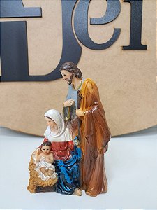 Imagem Presépio da Sagrada Família Resina 13,5 cm
