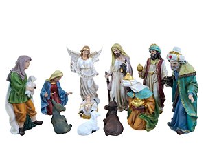 Presépio de Resina com 11 Peças 30cm