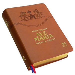 Bíblia Ave Maria Edição de Estudos Capa Marrom
