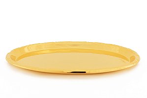 Bandeja de Comunhão Oval Dourada Ref. 7003