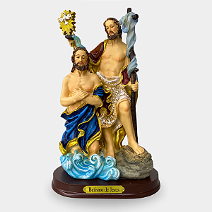 Imagem Batismo de Jesus 20cm Resina