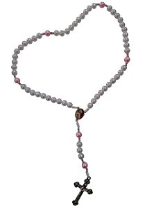 Terço das Mulheres 8mm Pérola Elegante