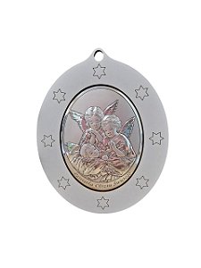 Medalhão de Berço Prata