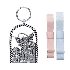 Medalhão Berço Anjo Protetor Prata Velha