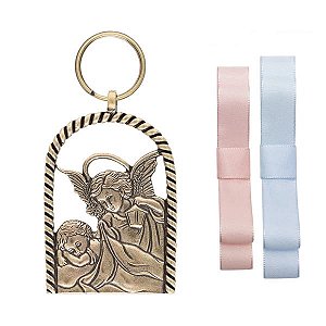 Medalhão Berço Anjo Protetor Ouro Velho