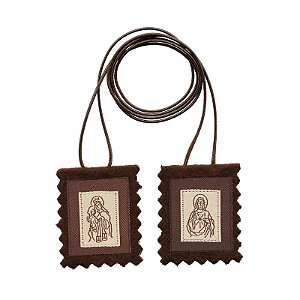 Escapulário Tecido Grande com Folheto