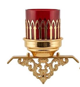 Lampada SS Dourada de Parede