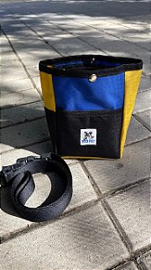 Petisqueira para treino com cinto - Azul/Amarelo