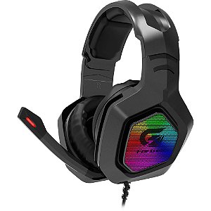 Headset Gamer RGB Black Halk Preto Fortrek G