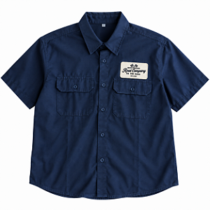 Rout Work Shirt — Navy / Retro Patch