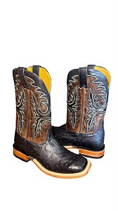Bota Masculina Goyazes Avestruz Preto