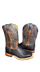 Bota Masculina Goyazes Jacaré Preto