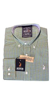 Camisa Masculina Xadrez Austin Western Manga Longa Slim