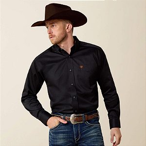 Camisa Masculina Importada Ariat Classic Fit Preta