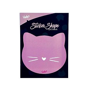 Sticker Post-it - Shape Gatinha Rosa