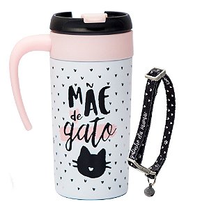 Caneca Térmica Mãe de Gato com Acessório