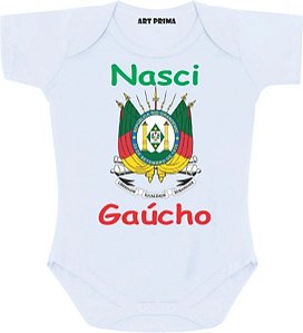 Roupa de Bebe Body Bebe Personalizado Frases Gaúcho Brasão Rio Grande Tchê Sou Do Sul