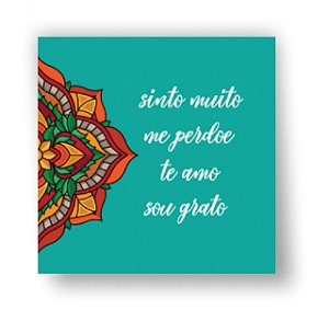Quadro Em Azulejo Meditação Oração Hooponopono Sinto Muito Me Perdoe Eu te Amo Sou Grata Vários Modelos