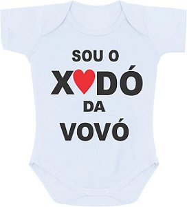 Roupa de bebe Body De Bebê Frases Divertidas Sou O Xodó Do Vovô Xodó da Vovó