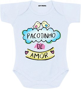 Roupa de Bebe Recem Nascido Body Personalizado Sou O Pacotinho De Amor Da Mamãe