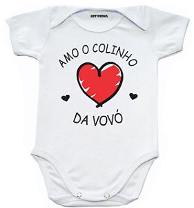 Roupa de Bebe Body Recem Nascido Bodie Personalizado Frases Divertidas Amor Da Vovó