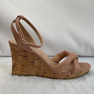 sandalia anabela corda baixa