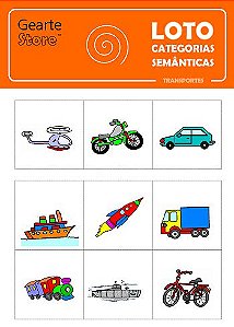 Loto Categorias Semânticas Meios de Transporte