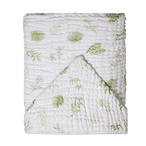 Toalha de Banho Soft Bamboo Mami Com Capuz Estampada - Folhagem Verde