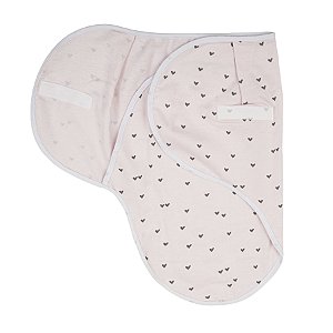 Cueiro Swaddle Ajustável Papi Composê 70cmx62cm - Coração