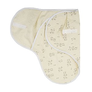 Cueiro Swaddle Ajustável Papi Composê 70cmx62cm - Família Coelho