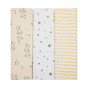 Cueiro Flanelado Papi Composê Estampado 80cmx80cm - Família Coelho