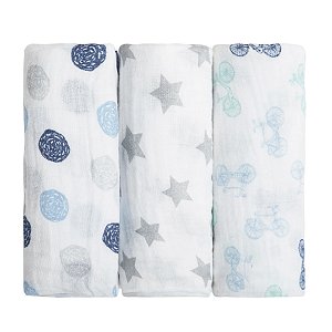 Cueiro Swaddle Papi Soft Estampado 1,0m x 80cm - Bola Fofa