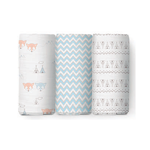 Cueiro Swaddle Papi Soft Estampado 1,2m x 1,2m - Masculino