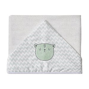 Toalhão de Banho Felpudo Papi Baby com Capuz - Urso