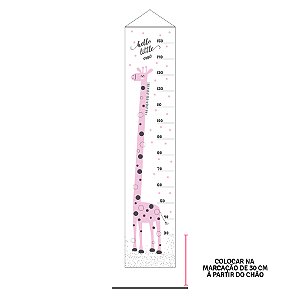 Régua de Crescimento Girafa - Rosa