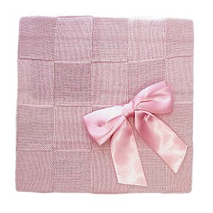 Manta Tricot Michelle Baby 80x80 - Rose