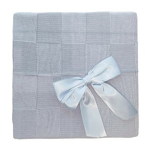 Manta Tricot Michelle Baby 80x80 - Azul Bebê