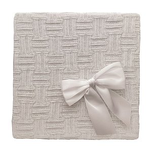 Manta Tricot Michelle Baby 80x80 - Branca