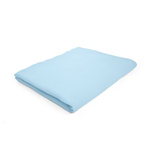 Lençol Avulso de Malha Papi Tamanho Americano Liso com elástico - Azul