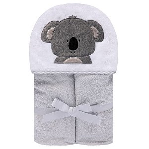 Toalha De Banho Felpuda Papi Friends Forrada Com Capuz Bordado - Coala Bob
