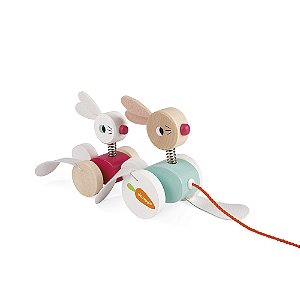 Coelhos Para Passear Com Rodinhas - Janod