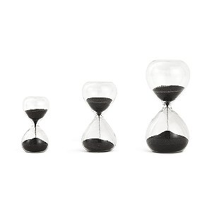 Trio Mini Ampulheta - Preta