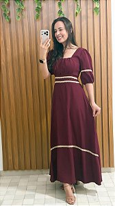 Vestido vinho ou bordô