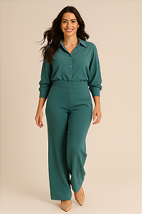 Pantalona Verde Petroleo